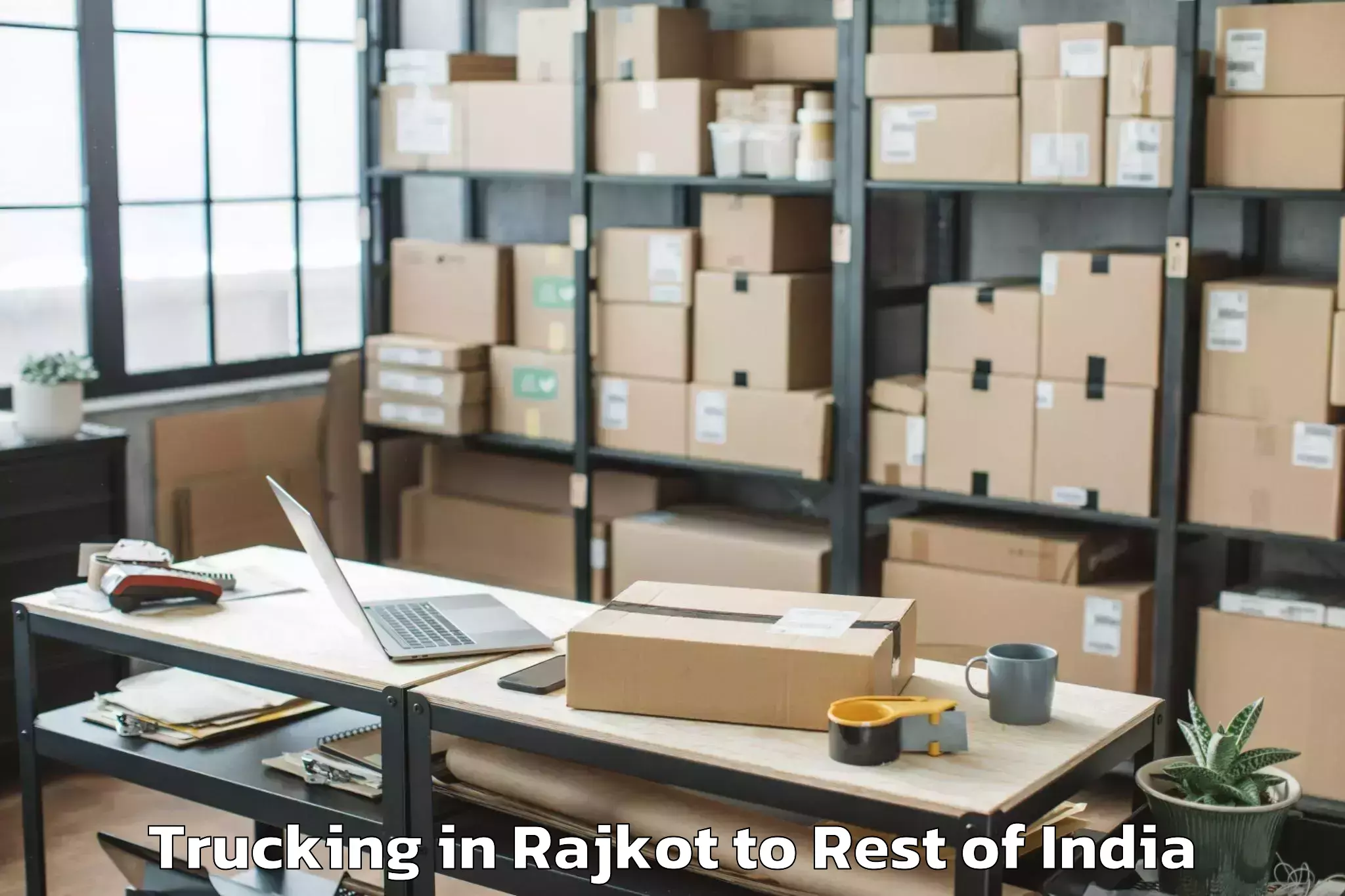 Book Rajkot to Chilkoor Trucking Online